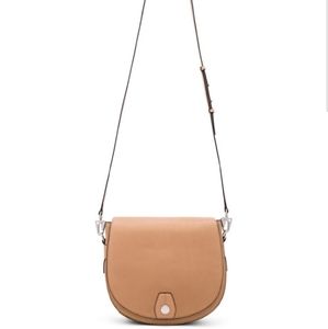 New Rag & Bone leather Flight saddle bag in nude